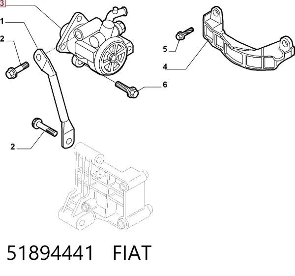 Bomba da Direção hidrâulica assistida 51894441 Fiat/Alfa/Lancia