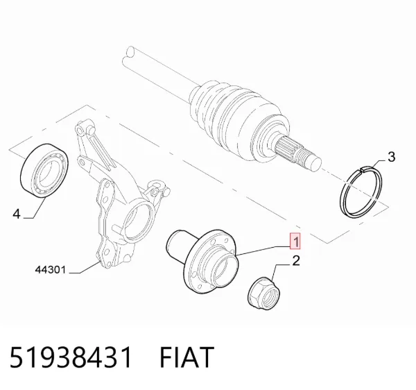 Cubo dianteiro 51938431 Fiat/Alfa/Lancia