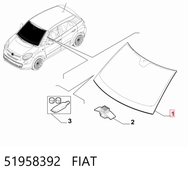 Pára-brisas 51958392 Fiat/Alfa/Lancia