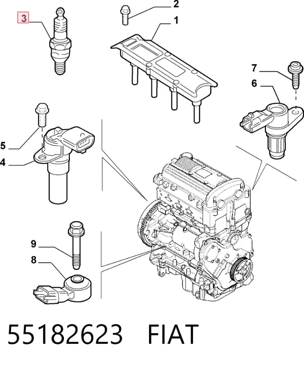 Vela de ignição 55182623 Fiat/Alfa/Lancia
