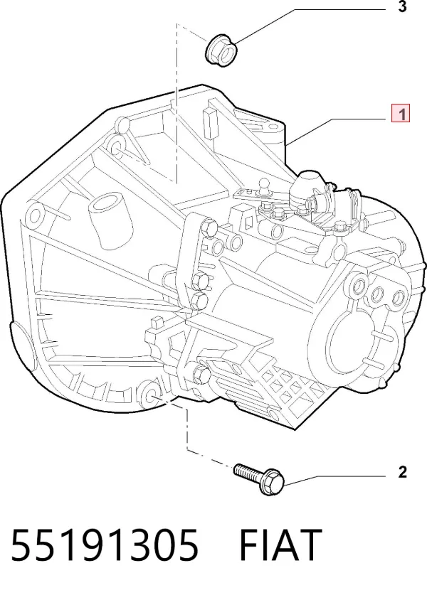 Caixa de Mudança montada (caixa mecânica de velocidades) 55191305 Fiat/Alfa/Lancia