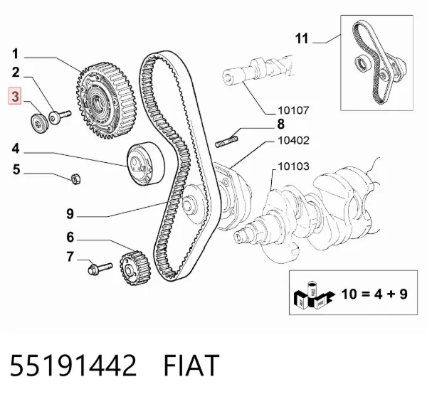 Tampão da rolha da árvore distribuidora 55191442 Fiat/Alfa/Lancia