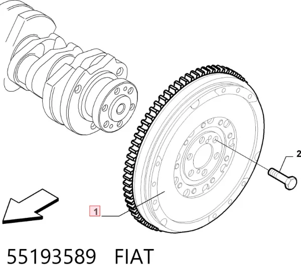 Volante de motor 55193589 Fiat/Alfa/Lancia