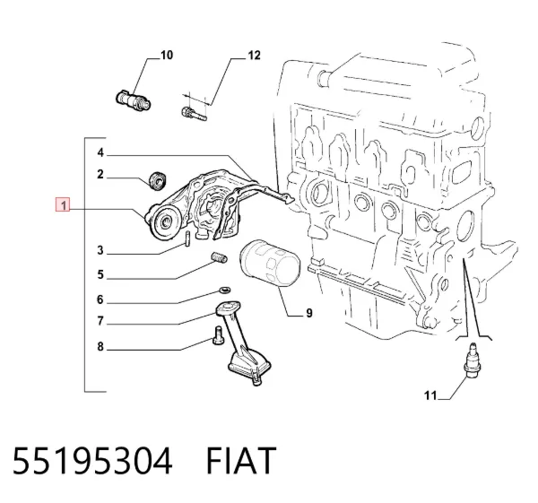 Bomba de óleo 55195304 Fiat/Alfa/Lancia