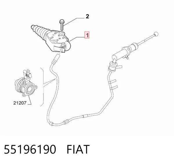Cilindro de trabalho de embraiagem 55196190 Fiat/Alfa/Lancia