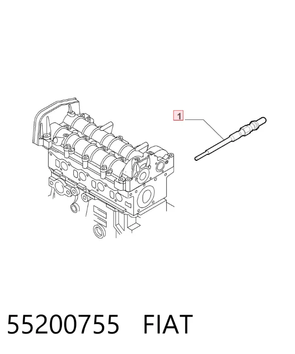 Vela de incandescência 55200755 Fiat/Alfa/Lancia