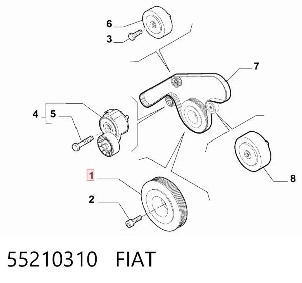 Polia de cambota 55210310 Fiat/Alfa/Lancia