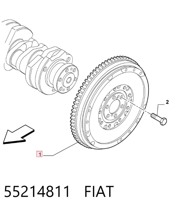 Volante de motor 55214811 Fiat/Alfa/Lancia