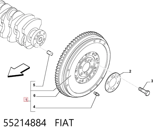 Volante de motor 55214884 Fiat/Alfa/Lancia