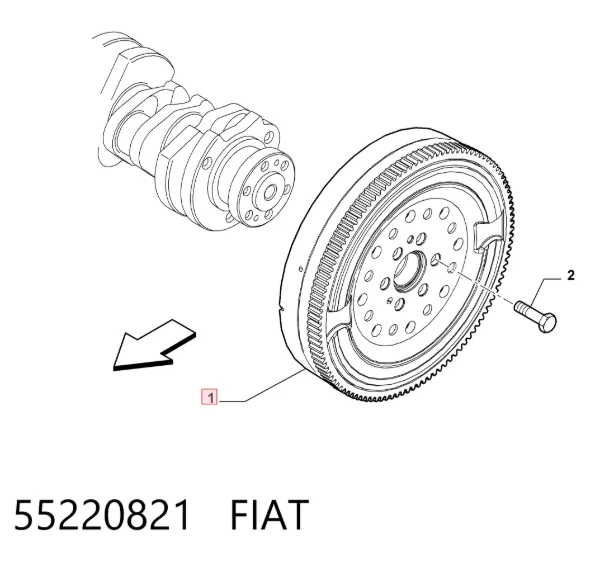 Volante de motor 55220821 Fiat/Alfa/Lancia