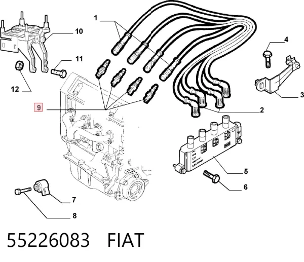 Vela de ignição 55226083 Fiat/Alfa/Lancia