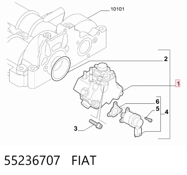 Bomba de combustível de pressão alta 55236707 Fiat/Alfa/Lancia