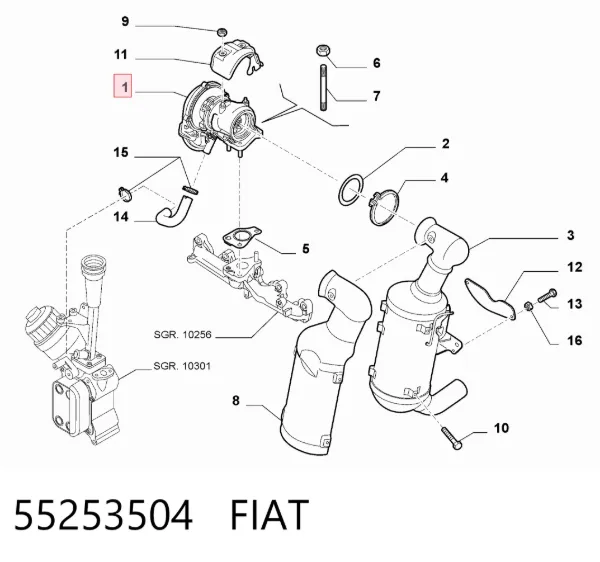 Turbina 55253504 Fiat/Alfa/Lancia