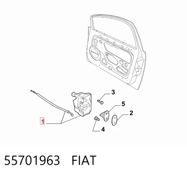 Fecho da porta dianteira esquerda 55701963 Fiat/Alfa/Lancia