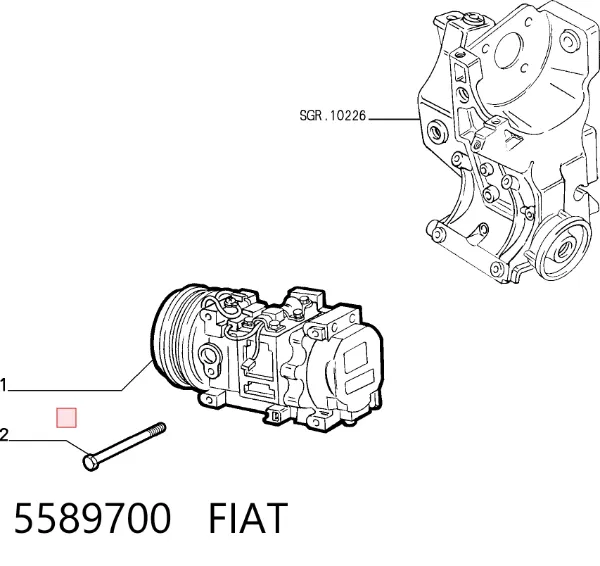 Compressor de aparelho de ar condicionado 5589700 Fiat/Alfa/Lancia
