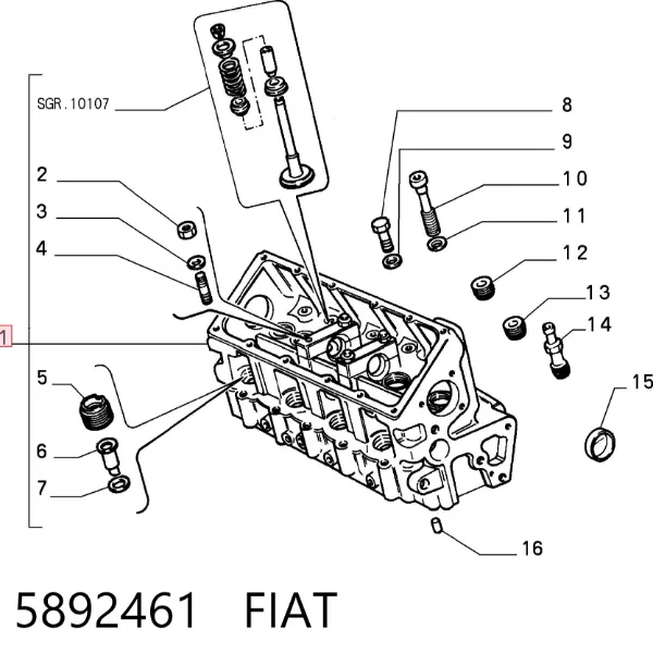 Cabeça de motor (CBC) 5892461 Fiat/Alfa/Lancia