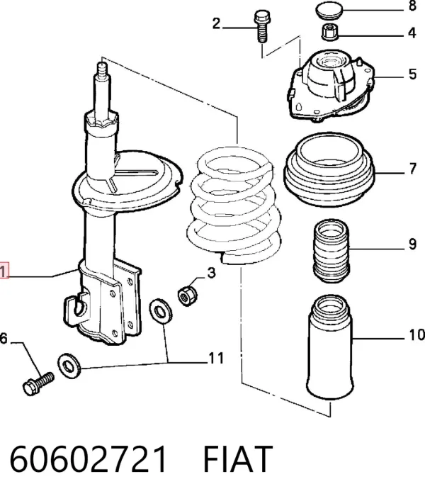 Amortecedor dianteiro 60602721 Fiat/Alfa/Lancia