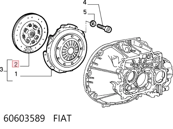 Disco de embraiagem 60603589 Fiat/Alfa/Lancia