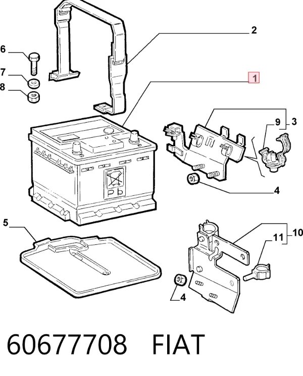 Bateria recarregável (PILHA) 60677708 Fiat/Alfa/Lancia