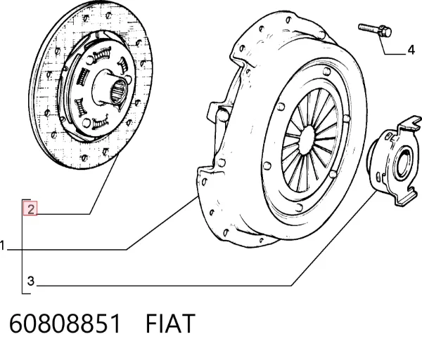 Disco de embraiagem 60808851 Fiat/Alfa/Lancia