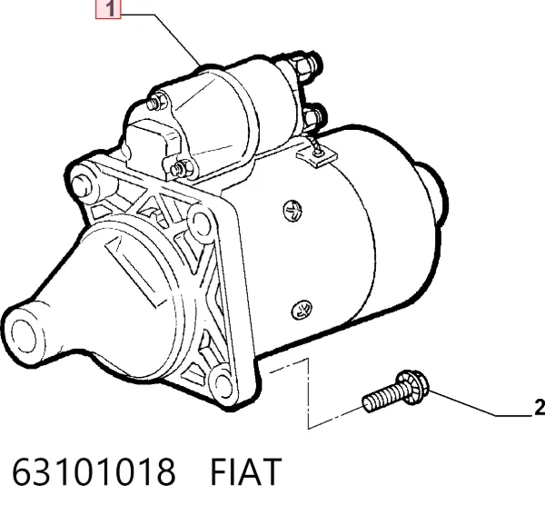 Motor de arranco 63101018 Fiat/Alfa/Lancia