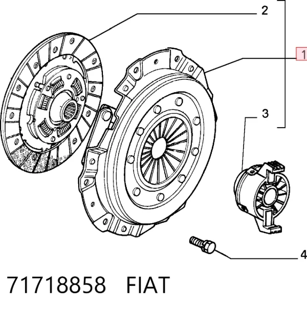 Kit de embraiagem (3 peças) 71718858 Fiat/Alfa/Lancia