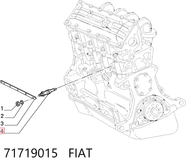 Vela de incandescência 71719015 Fiat/Alfa/Lancia