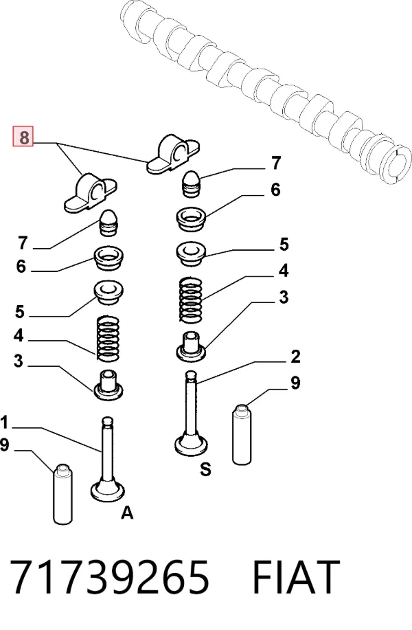 Balanceiro de válvula (balanceiro de válvulas) 71739265 Fiat/Alfa/Lancia