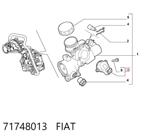 Sensor de ativação de embraiagem 71748013 Fiat/Alfa/Lancia