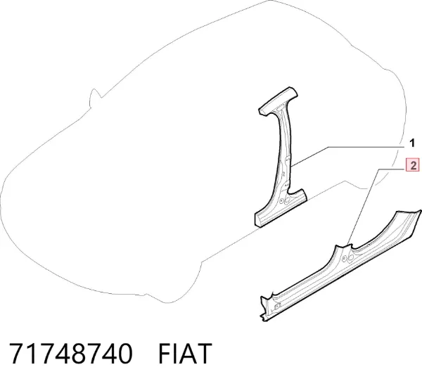 Acesso externo direito 71748740 Fiat/Alfa/Lancia