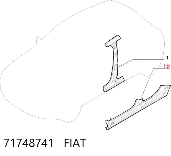 Acesso externo esquerdo 71748741 Fiat/Alfa/Lancia