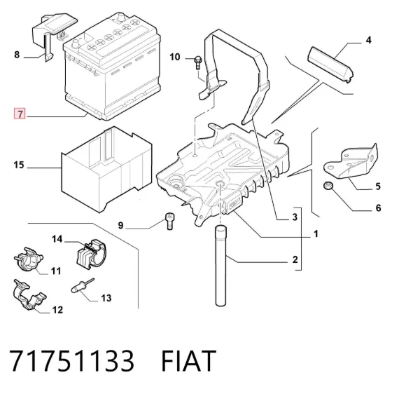 Bateria recarregável (PILHA) 71751133 Fiat/Alfa/Lancia