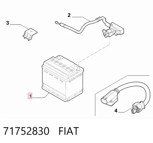 Bateria recarregável (PILHA) 71752830 Fiat/Alfa/Lancia