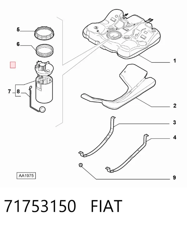 Sensor do nível de combustível no tanque 71753150 Fiat/Alfa/Lancia