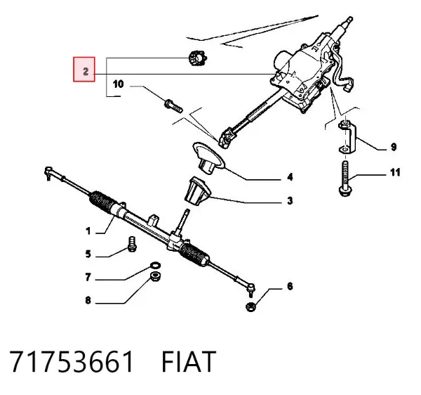 Coluna da direção 71753661 Fiat/Alfa/Lancia