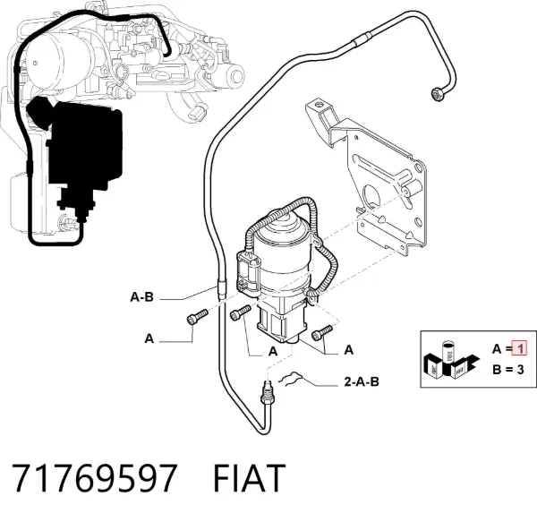 Bomba de óleo da Caixa Automática de Mudança 71769597 Fiat/Alfa/Lancia