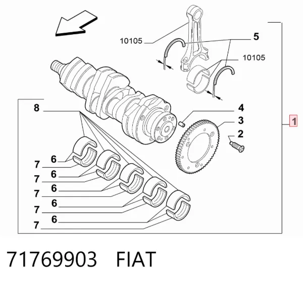 Cambota de motor Fiat Bravo II