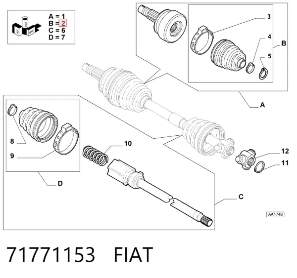 Bota de proteção externa de junta homocinética do semieixo dianteiro Jeep Compass MP