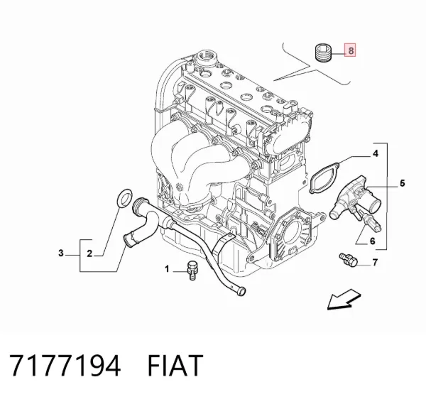Tampão de panela de motor 7177194 Fiat/Alfa/Lancia