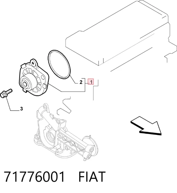 Bomba de água (bomba) de esfriamento 71776001 Fiat/Alfa/Lancia