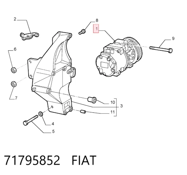 Compressor de aparelho de ar condicionado 71795852 Fiat/Alfa/Lancia