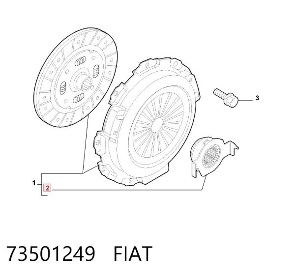 Rolamento de liberação de embraiagem 73501249 Fiat/Alfa/Lancia