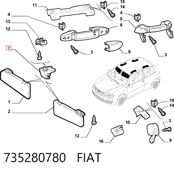  735280780 Fiat/Alfa/Lancia