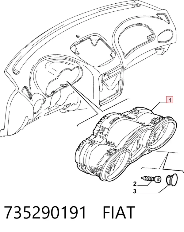 Painel de instrumentos (quadro de instrumentos) 735290191 Fiat/Alfa/Lancia