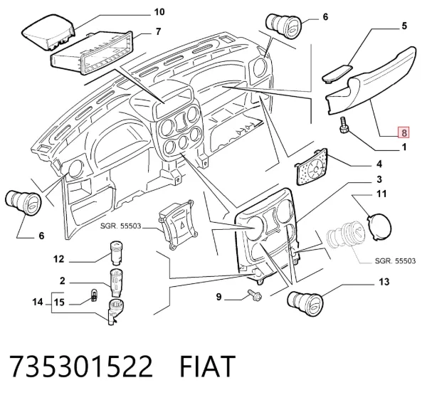  735301522 Fiat/Alfa/Lancia