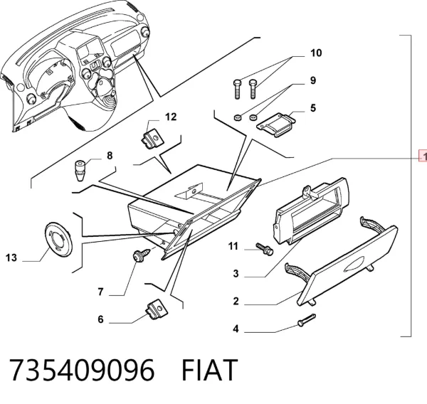 Pára-choque dianteiro 735409096 Fiat/Alfa/Lancia