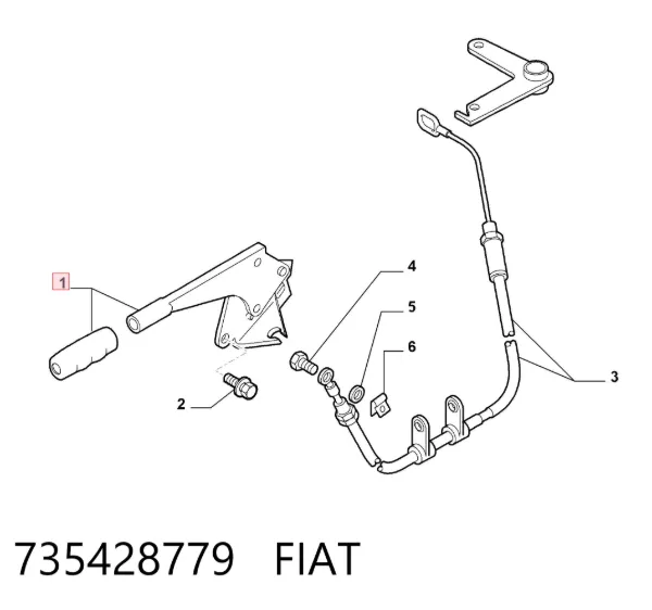 Avalanca do freio de estacionamento 735428779 Fiat/Alfa/Lancia