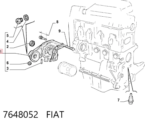 Bomba de óleo 7648052 Fiat/Alfa/Lancia