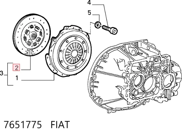 Disco de embraiagem 7651775 Fiat/Alfa/Lancia
