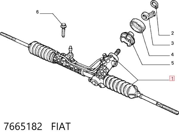 Cremalheira da direção 7665182 Fiat/Alfa/Lancia